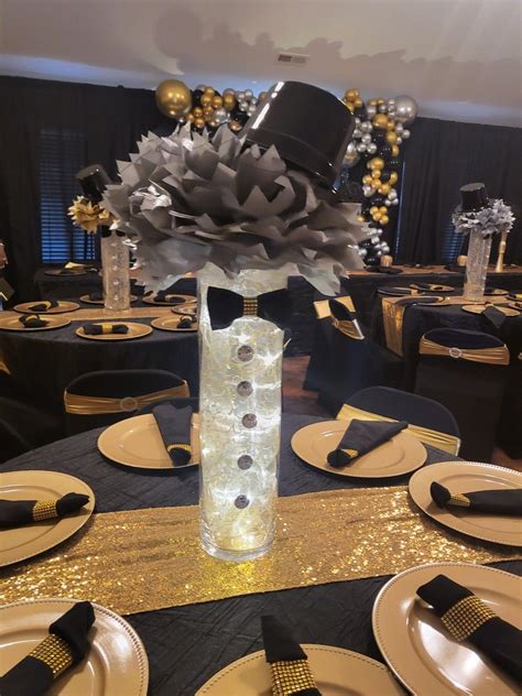 male party decorations|centerpieces for a man party.